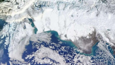 Photo of Asombrosa imagen satelital del impacto de las intensas nevadas en la Patagonia argentina